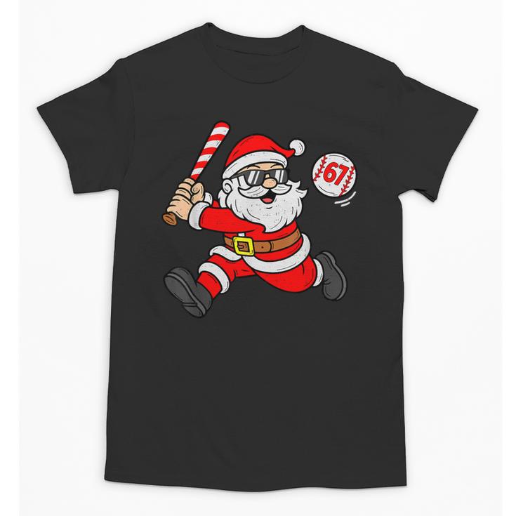 67 Baseball Santa Six Seven Meme Christmas Sport Men Boy Kid Unisex T-Shirt