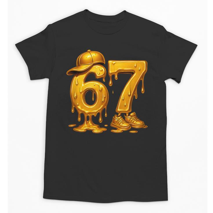 67 Brain Rot Meme Baseball Ice Cream Drip For Kids & Teens Unisex T-Shirt