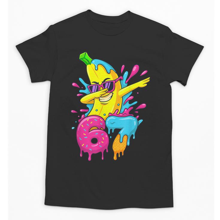 67 Dabbing Banana Baseball 6 7 Dripping Ice Cream Meme Unisex T-Shirt