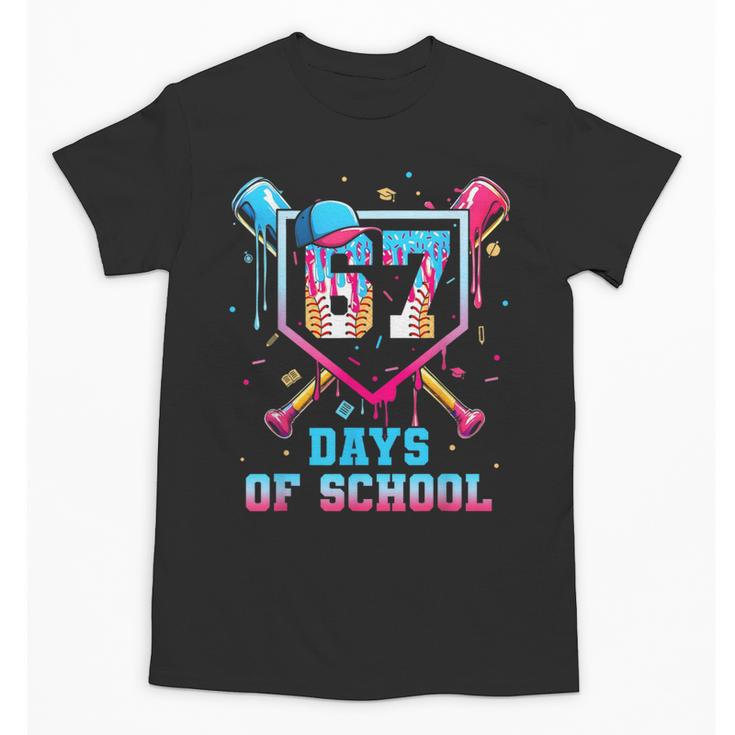 67 Days Of School 67th Day Baseball Meme Men Boys Kids Unisex T-Shirt