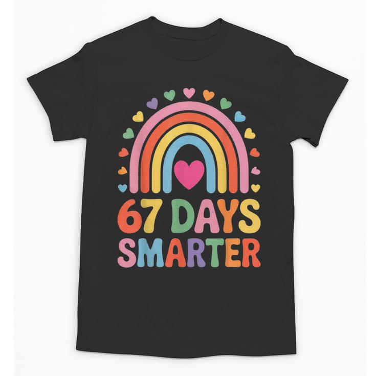 67 Days Smarter Rainbow For Back To School Kids Unisex T-Shirt