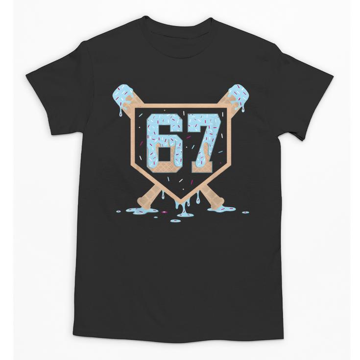 67 Ice Cream Drip Baseball Meme Six Seven Gen Alpha Unisex T-Shirt