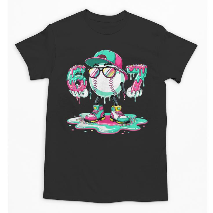 67 Meme Six Seven 6 7 Meme Baseball Ice Cream Drip Unisex T-Shirt