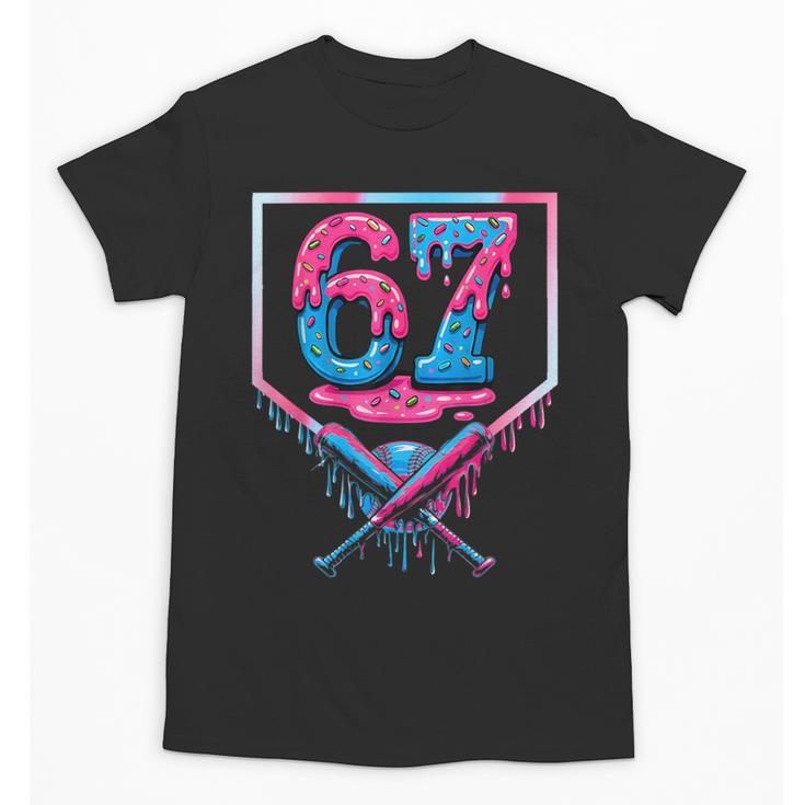 67 Six Seven Baseball Ice Cream Drip Cool Meme 67 Unisex T-Shirt