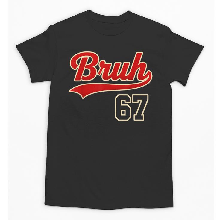 67 Six Seven Bruh Meme Baseball Vintage Style Men Boys Unisex T-Shirt