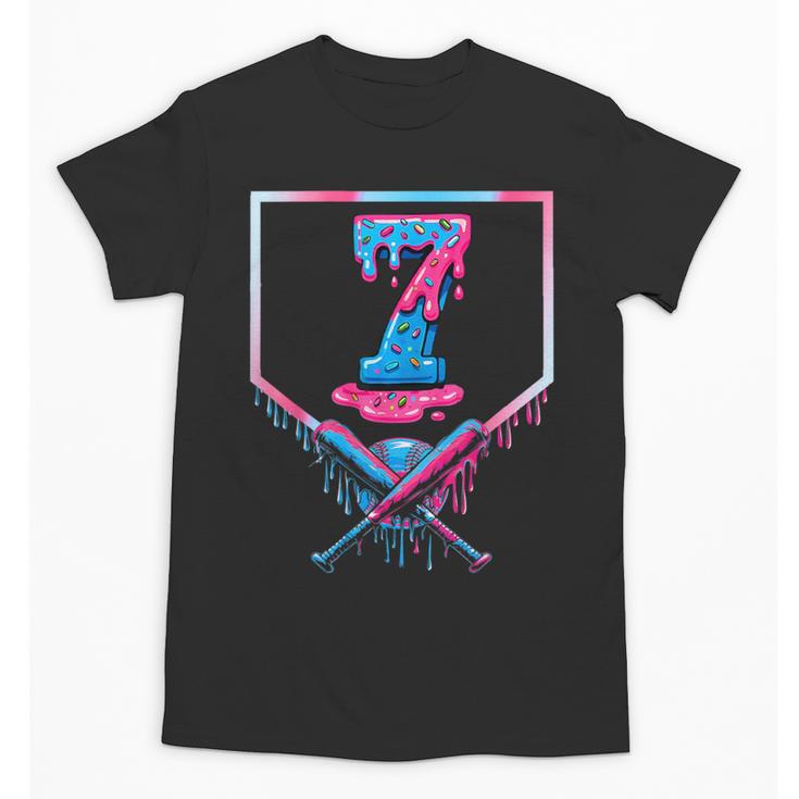 67 Six Seven Meme Baseball Ice Cream Drip 67 Gen Alpha Slang Unisex T-Shirt