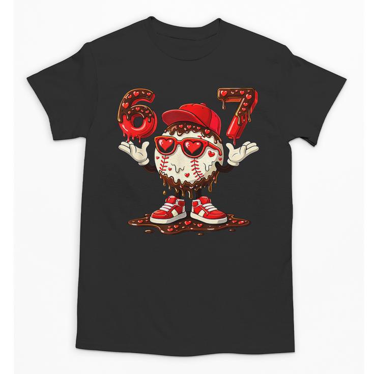 67 Valentine Day Baseball Chocolate Ice Cream Drip Unisex T-Shirt