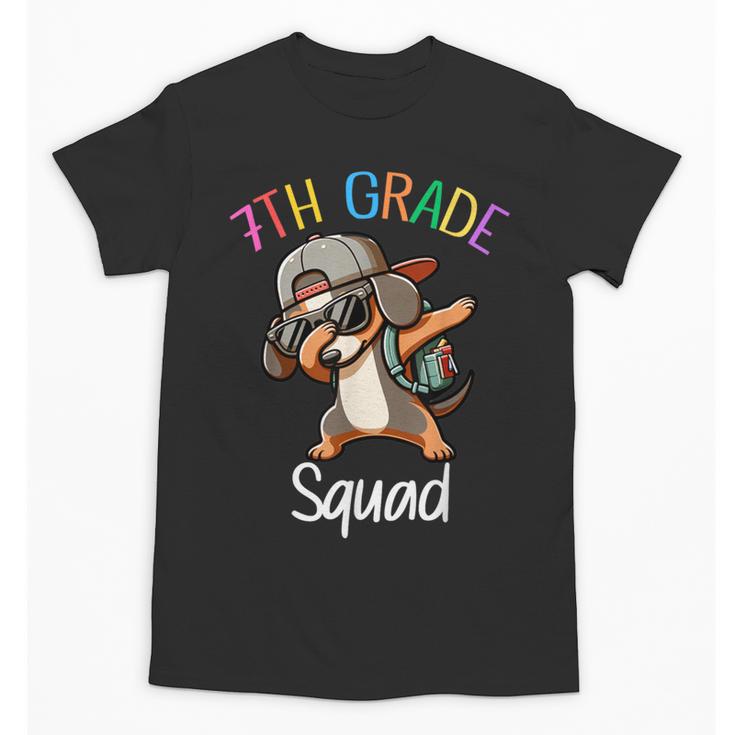 7th Grade Squad Dachshund Dabbing Kids Back To School Unisex T-Shirt