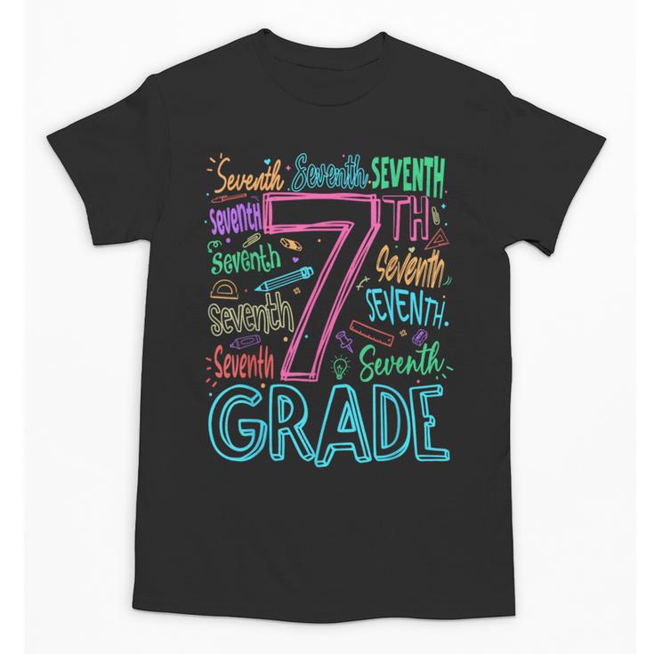 7th Grade Typography Team Seventh Grade Back To School Kids Unisex T-Shirt