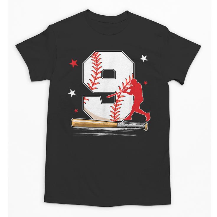 9 Years Old Baseball Birthday Boy 9th Bday Party Unisex T-Shirt