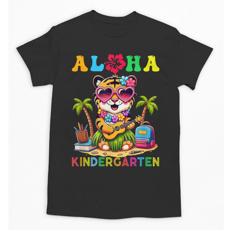 Aloha Kindergarten Tiger Hawaii Back To School Kids Girls Unisex T-Shirt
