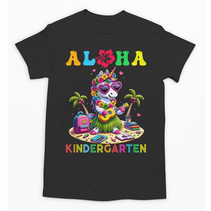Aloha Kindergarten Unicorn Hawaii Back To School Kids Girl Unisex T-Shirt