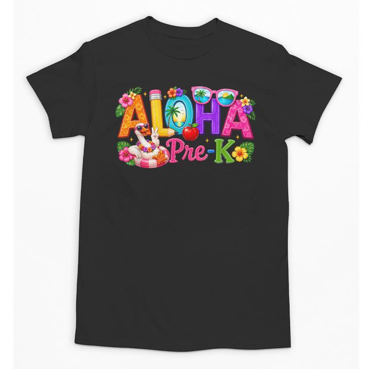 Aloha Pre-K Tropical Floral Beach Silly Goose Back To School Unisex T-Shirt