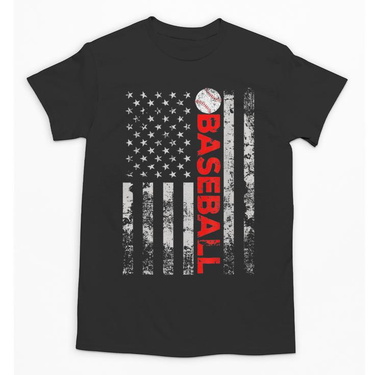 American Flag Baseball Team Baseball Player Baseball Unisex T-Shirt
