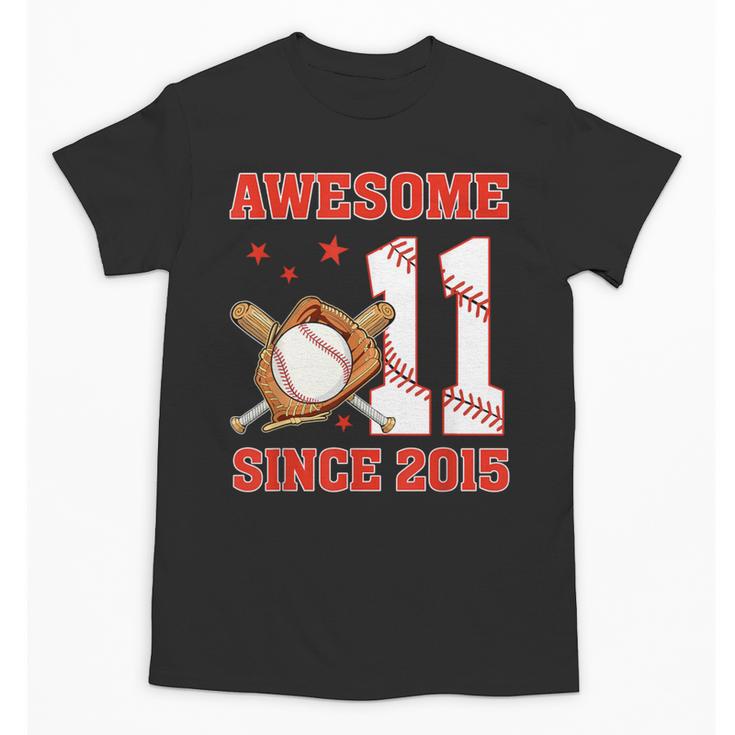 Awesome Since 2015 11 Year Old Boys Bday Baseball Theme Unisex T-Shirt