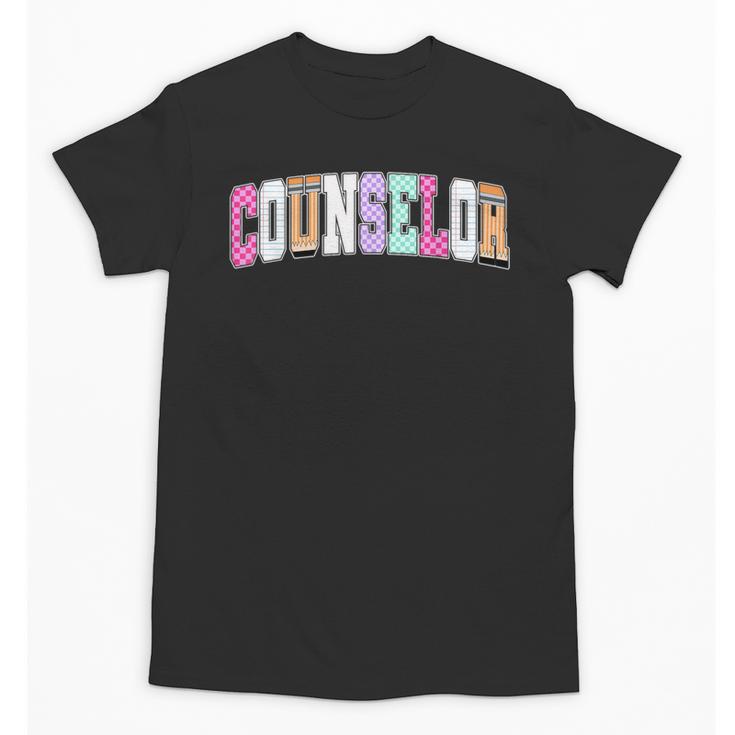 Back To School Counselor Preppy Checkered Counselor Life Unisex T-Shirt