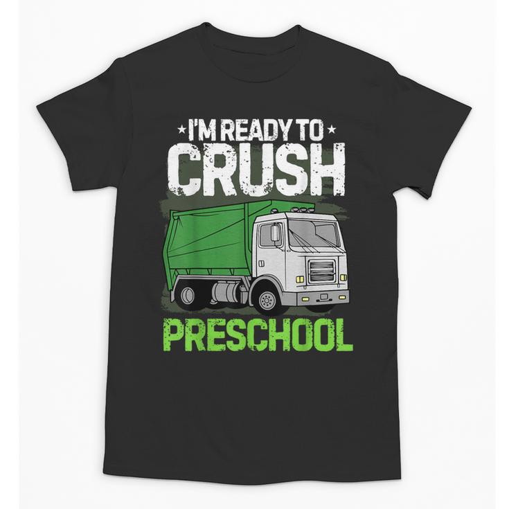 Back To School First Day Of Preschool Garbage Truck Boys Unisex T-Shirt