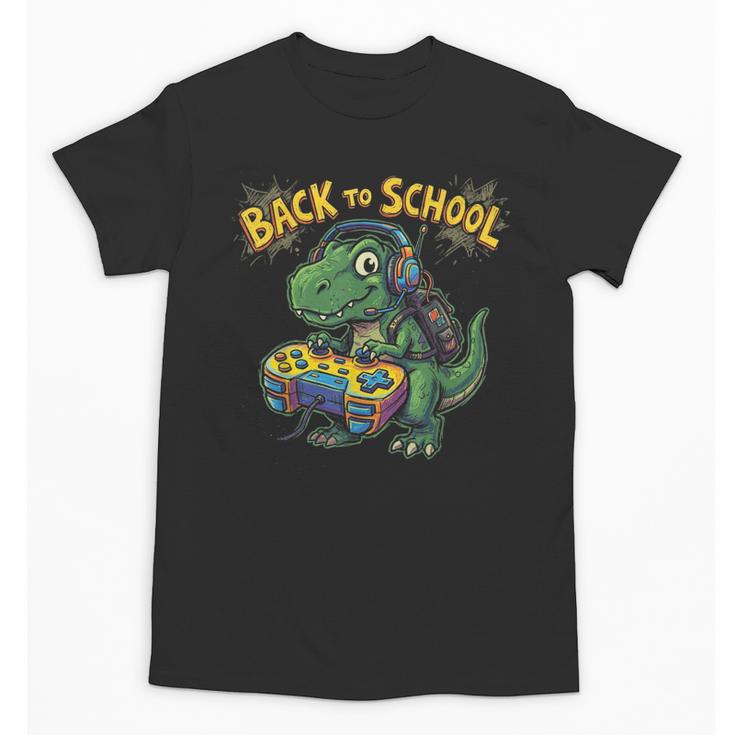 Back To School Gaming First Grade Dinosaur T Rex Boys Unisex T-Shirt