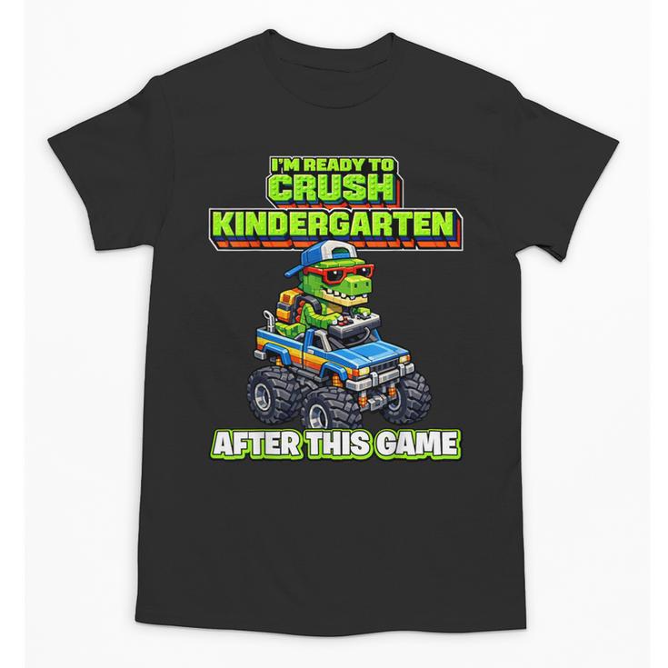 Back To School Kindergarten Retro Monster Truck Dinosaur Boy Unisex T-Shirt