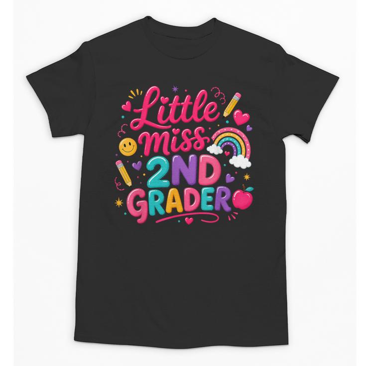 Back To School Little Miss 2nd Grader Rainbow Girl Unisex T-Shirt
