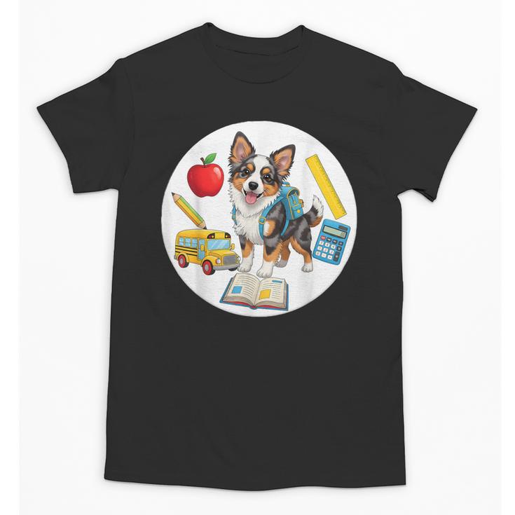 Back To School Miniature American Shepherd Dog Boys Girls Unisex T-Shirt