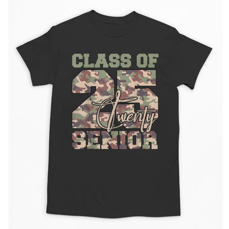 Back To School Senior 12th Grade Class Of 2025 Camouflage Unisex T-Shirt