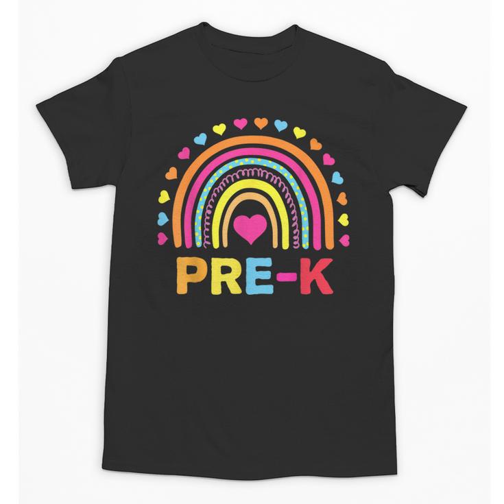 Back To School Shirt Rainbow Happy First Day Of Pre-K Unisex T-Shirt