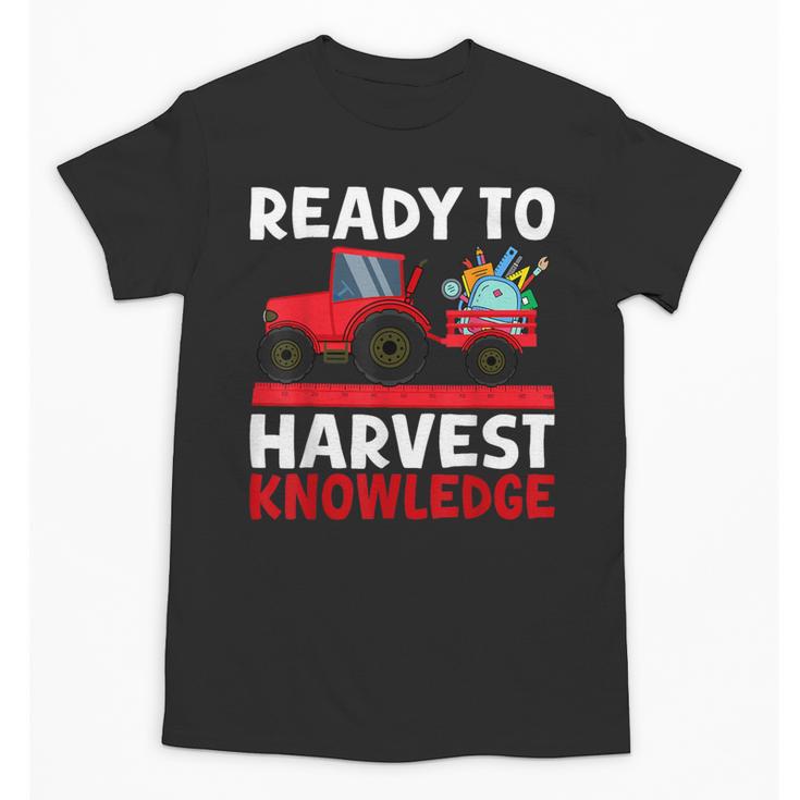 Back To School Tractor Farmer Boys First Day Of School Kids Unisex T-Shirt