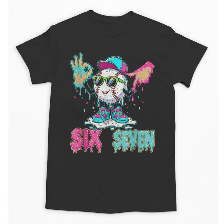 Baseball 67 Drip Six Seven Hand Signs Ice Cream Meme Unisex T-Shirt