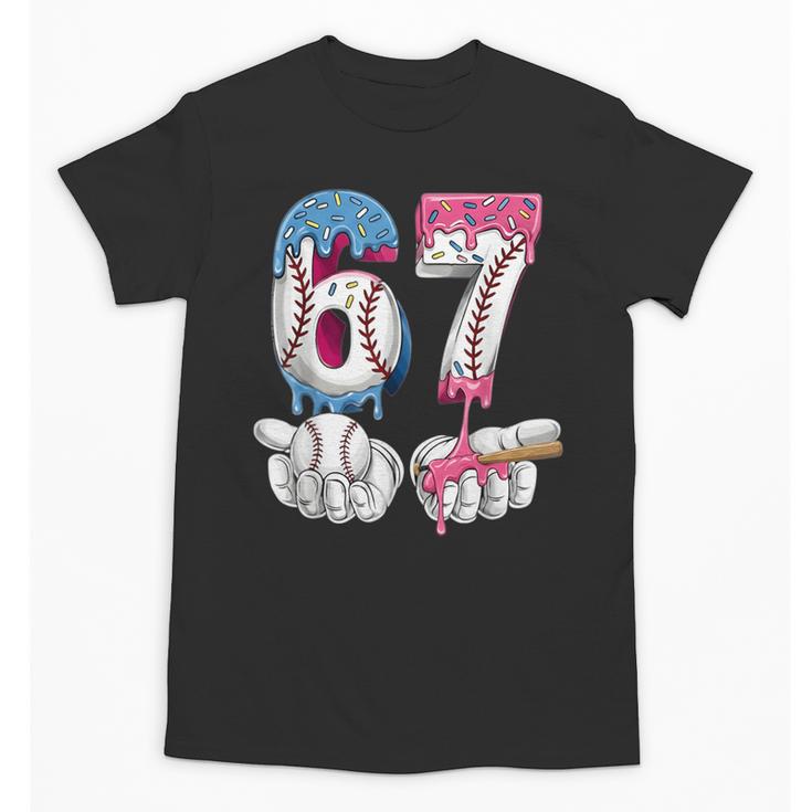 Baseball 67 Ice Cream Drip Six Seven Boys Girls Meme Unisex T-Shirt