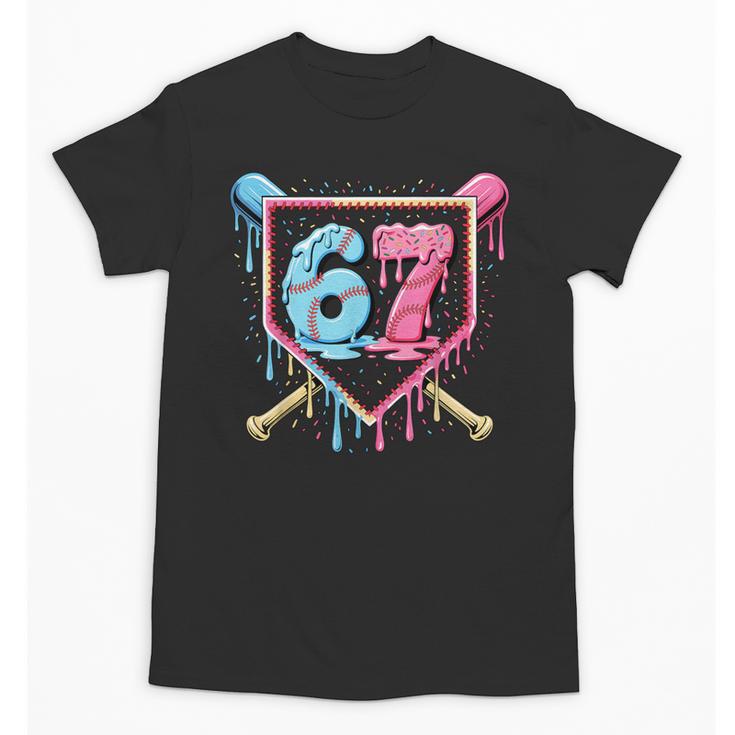 Baseball 67 Ice Cream Drip Six Seven Meme Boy Girl Kid Unisex T-Shirt