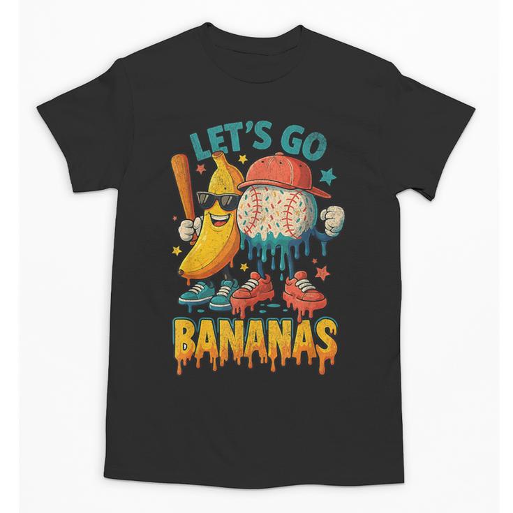 Baseball Banana Sports Drip Art For Kids Unisex T-Shirt