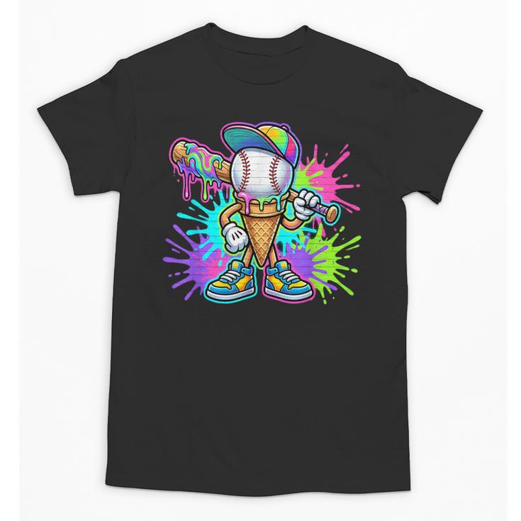 Baseball Boys Clothes For Boys Ice Cream Drip Baseball Stuff Unisex T-Shirt