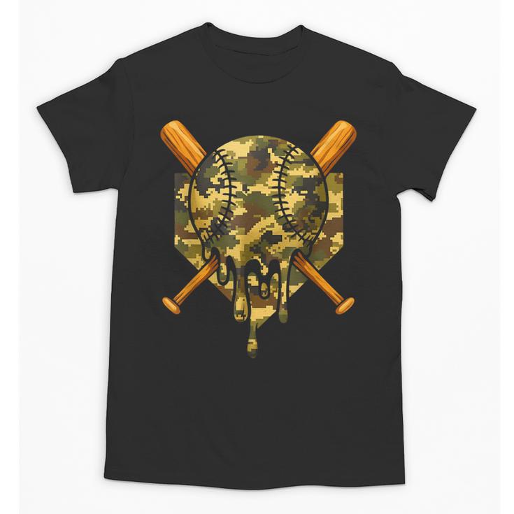 Baseball Camo Boys Ice Cream Youth Baseball Unisex T-Shirt