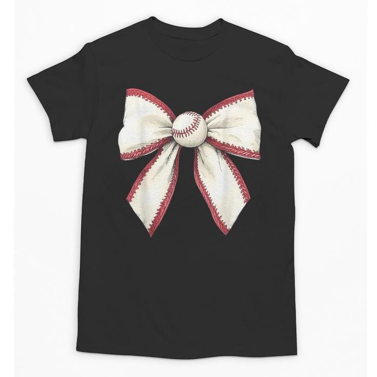 Baseball Coquette Bow Cute Baseball Game Unisex T-Shirt