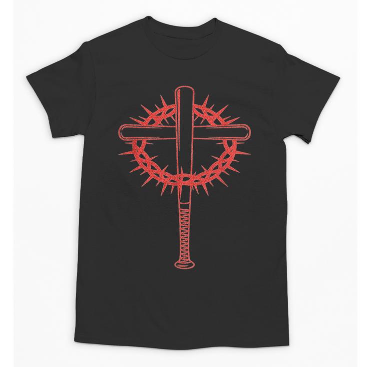 Baseball Cross Bats Pitcher Jesus Faith Unisex T-Shirt