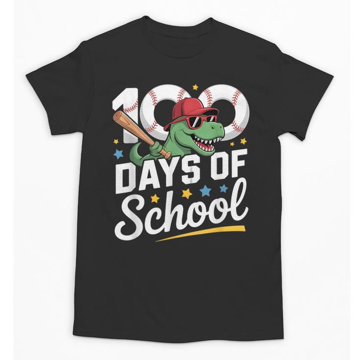Baseball Dinosaur 100 Days Of School Kids Theme Unisex T-Shirt