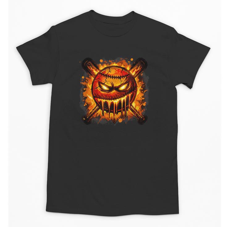 Baseball Drip Angry Lava Slime Ball Graphic Unisex T-Shirt