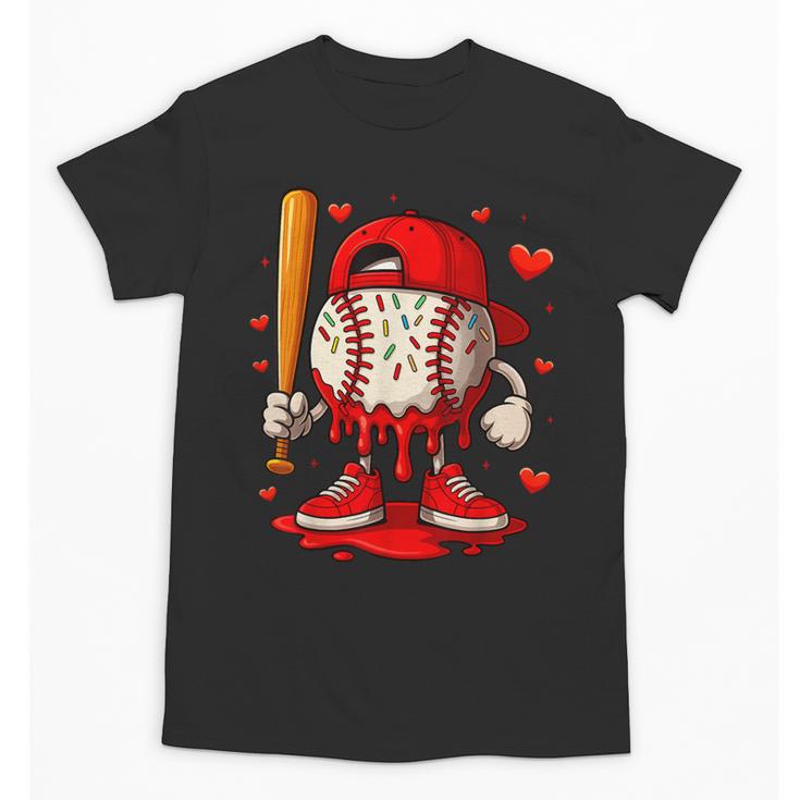 Baseball Drip Ice Cream Apparel Boys Kids Valentines Day Unisex T-Shirt