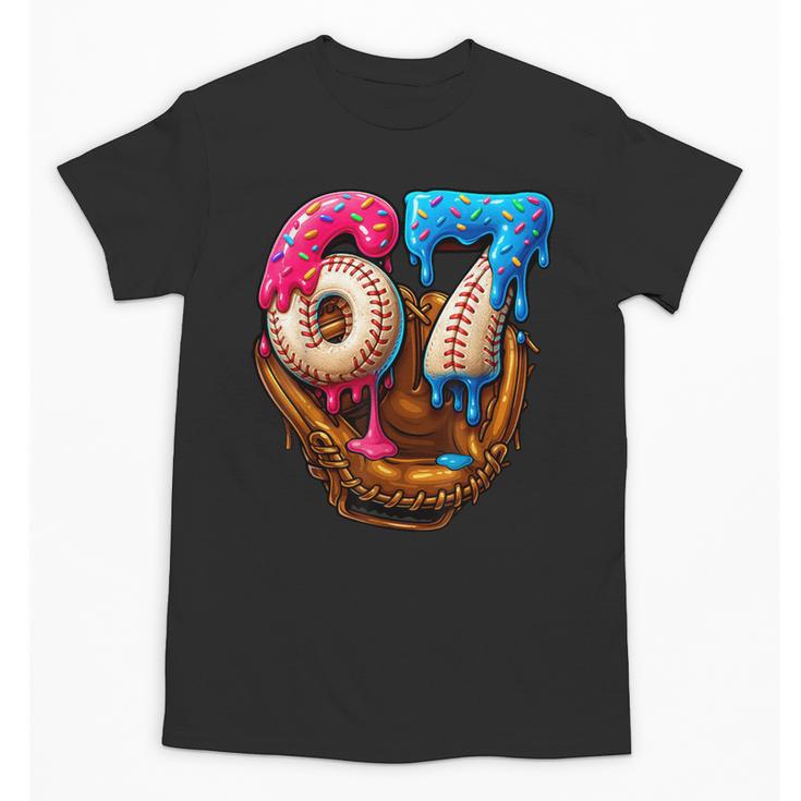 Baseball Drip Ice Cream Number 67 Player Or 67th Birthday Unisex T-Shirt