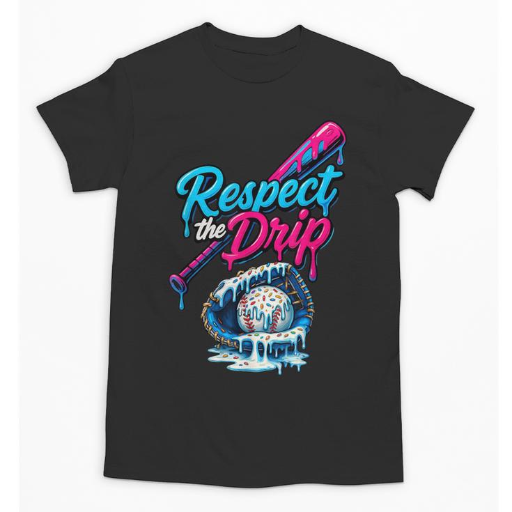 Baseball Drip Ice Cream Sprinkles Youth Boys Baseball Glove Unisex T-Shirt