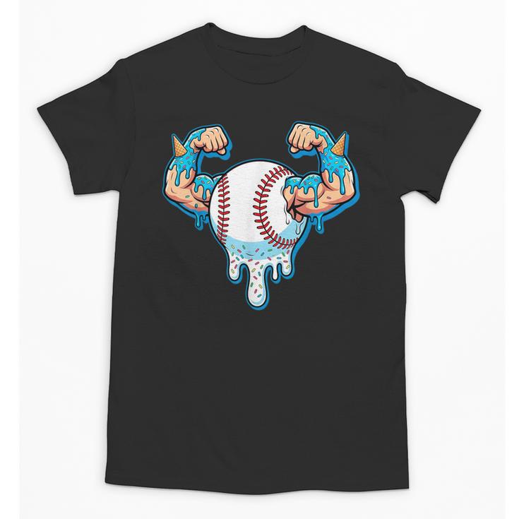 Baseball Drip Ice Cream Strong Character Unisex T-Shirt