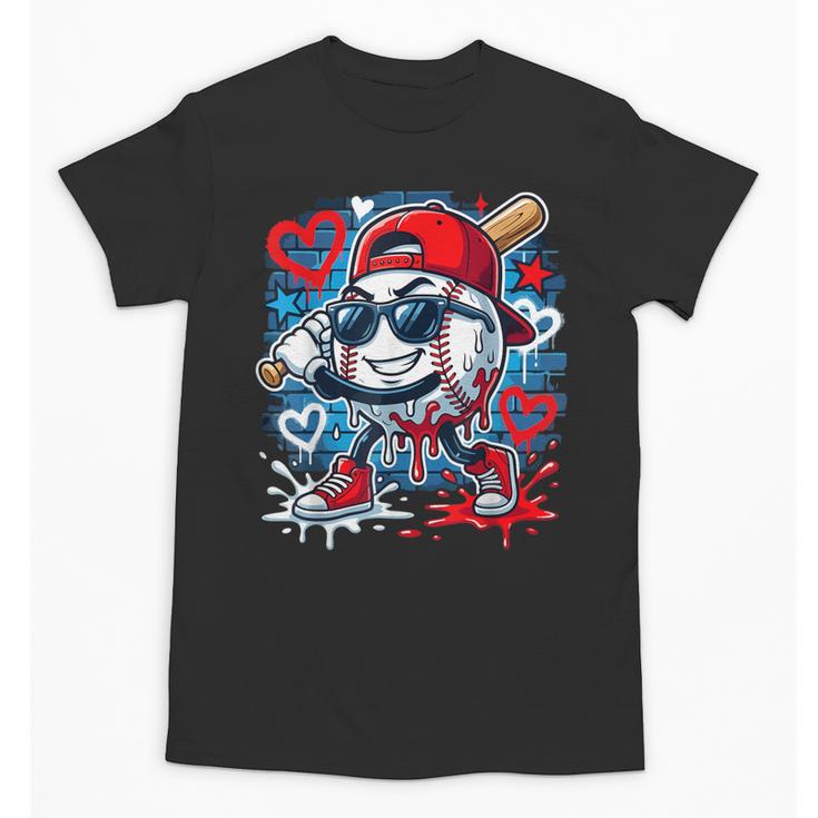 Baseball Drip Icecream Heart Valentine Day Boys Kids Red Unisex T-Shirt