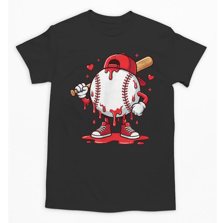 Baseball Drip Icecream Men Boy Valentine Unisex T-Shirt