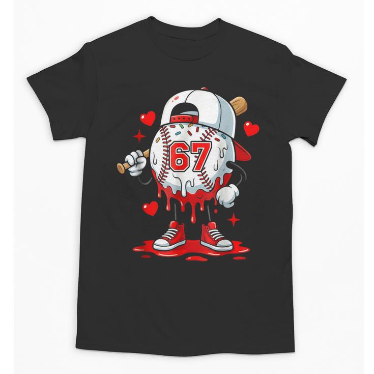Baseball Drip Icecream Valentine 67 Meme Tees Men Youth Boys Unisex T-Shirt