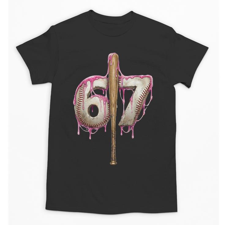 Baseball Drip Number 67 Sports Player Six Seven Meme Fan Unisex T-Shirt