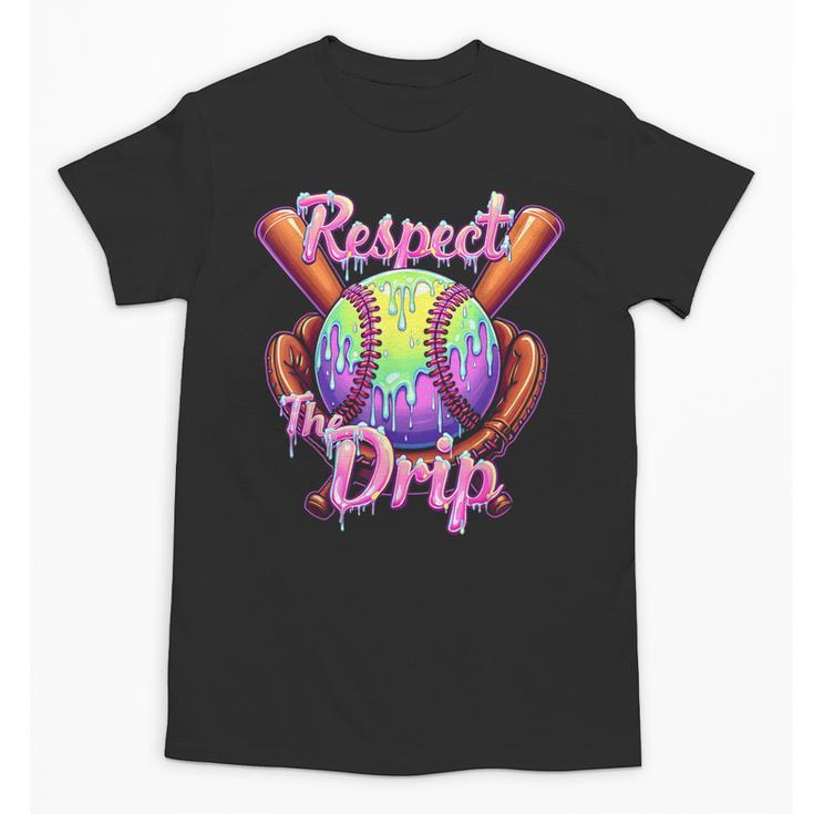 Baseball Drip Respect The Drip Purple Ice Cream Sprinkles Unisex T-Shirt