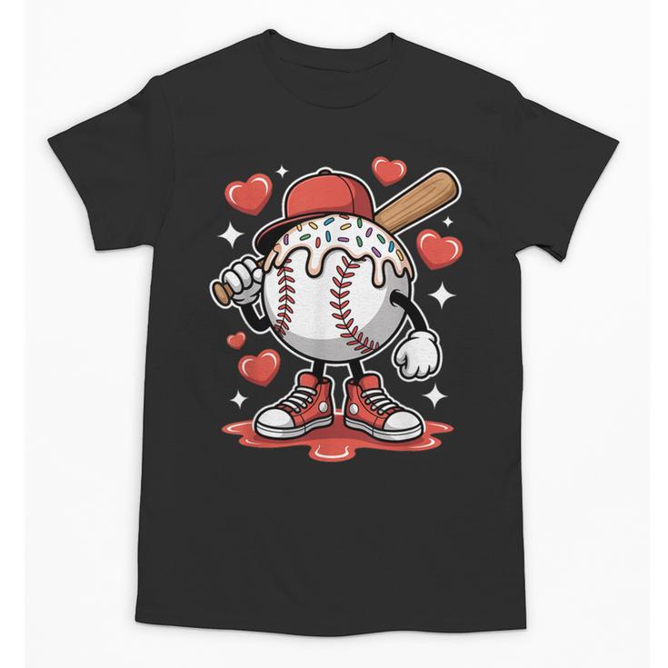 Baseball Drip Valentine Boys Women Men Hearts Sport Love Unisex T-Shirt