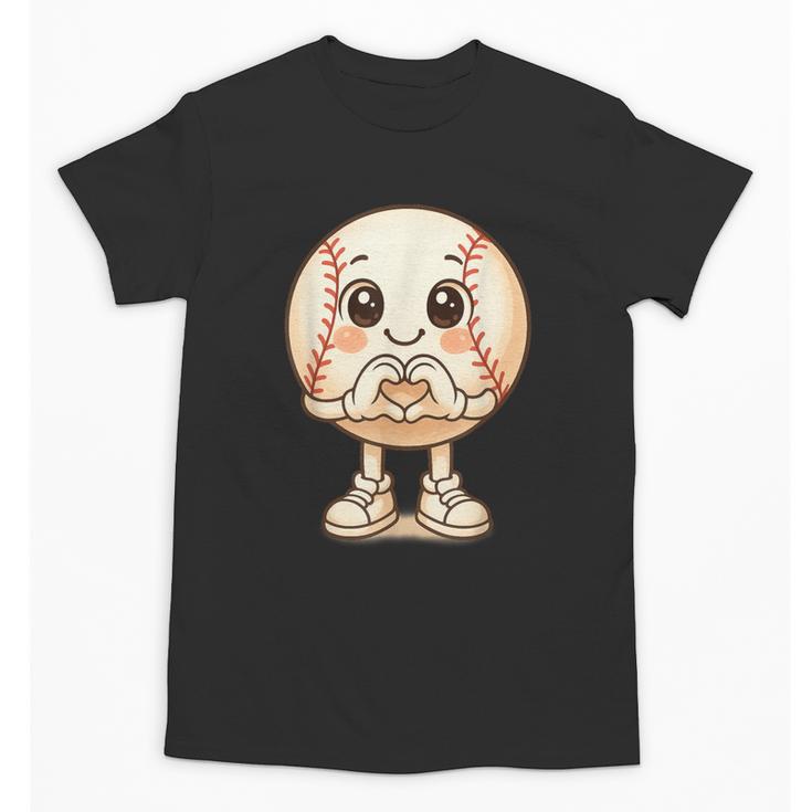 Baseball With Heart Hands Love Cute Baseball Unisex T-Shirt