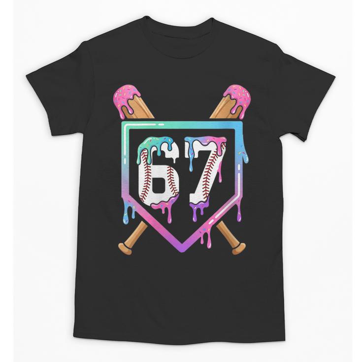 Baseball Ice Cream Drip 67 Player Dabbing Six Seven Boys Unisex T-Shirt